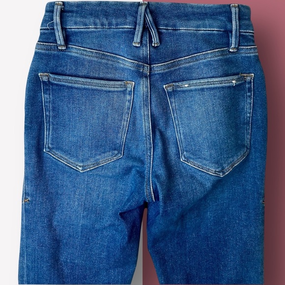 Good American ‘Good Legs Straight’ Jeans in “Indigo025” Wash Size 25 - Picture 13 of 16